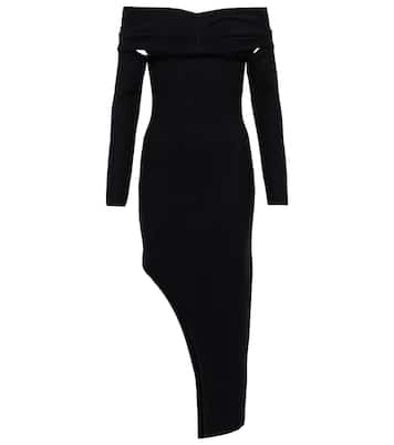 Off-Shoulder-Midikleid Belle aus Strick | Safiyaa