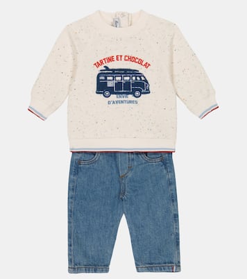 Baby - Felpa in cotone e jeans | Tartine et Chocolat