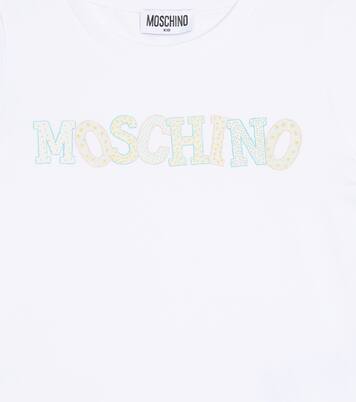 T-shirt en coton mélangé à logo | Moschino Kids