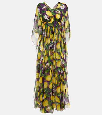 Printed silk chiffon maxi dress | Dolce&Gabbana