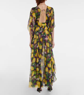 Printed silk chiffon maxi dress | Dolce&Gabbana