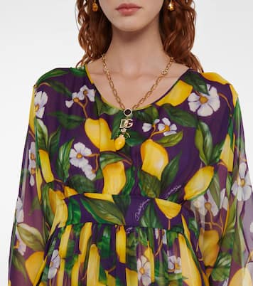 Printed silk chiffon maxi dress | Dolce&Gabbana