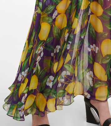 Printed silk chiffon maxi dress | Dolce&Gabbana