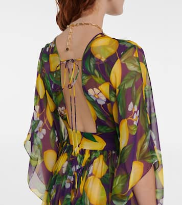 Printed silk chiffon maxi dress | Dolce&Gabbana