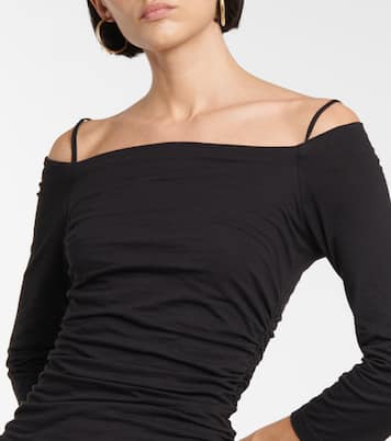 Trixy cotton-blend minidress | Velvet