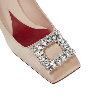 Escarpins en satin à cristaux | Roger Vivier