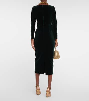 Nyla cotton velvet midi dress | Emilia Wickstead