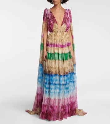 Printed silk gown | Valentino