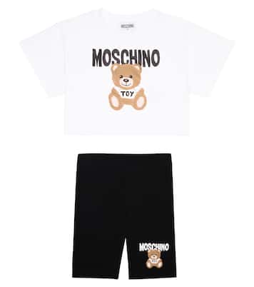 Ensemble t-shirt et short imprimés en coton | Moschino Kids