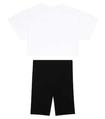 Ensemble t-shirt et short imprimés en coton | Moschino Kids