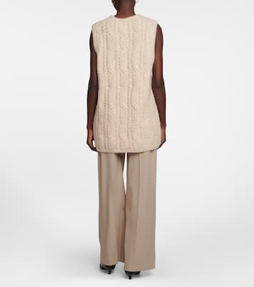 Chaleco de punto trenzado en alpaca | Toteme