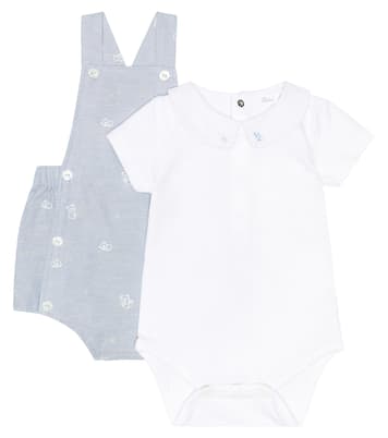 Cotton-blend bodysuit and overalls set | Tartine et Chocolat
