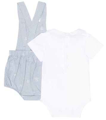 Cotton-blend bodysuit and overalls set | Tartine et Chocolat