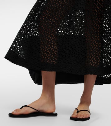 Gonna midi in cotone con occhiello | Toteme