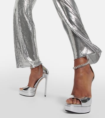 Max Bing 150 embellished leather platform sandals | Jimmy Choo