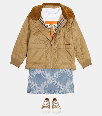 تنورة من الدنيم Oak leaf crest | Burberry Kids