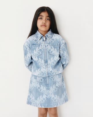 تنورة من الدنيم Oak leaf crest | Burberry Kids