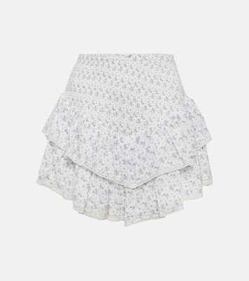 Minifalda Stone de algodón floral | LoveShackFancy