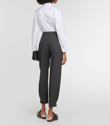 Mid-rise wool-blend pants | Brunello Cucinelli