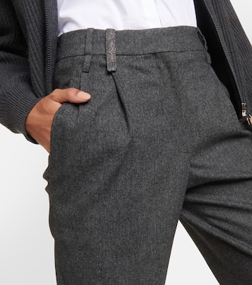 Mid-rise wool-blend pants | Brunello Cucinelli