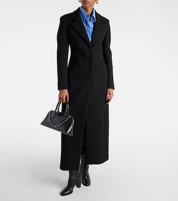 Single-breasted wool-blend coat | Valentino