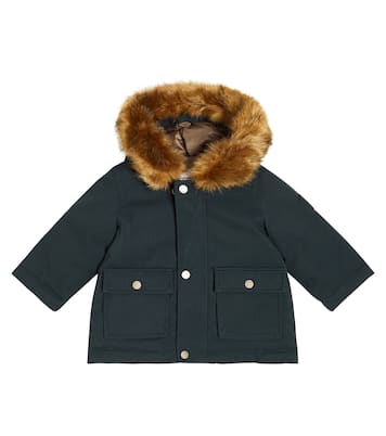 Baby Daunenmantel Dalexio mit Faux Fur | Bonpoint