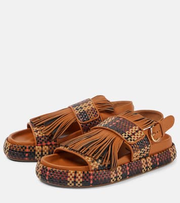 Sandalias de piel con flecos | Ulla Johnson