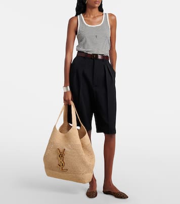 Cabas Icare en raphia | Saint Laurent