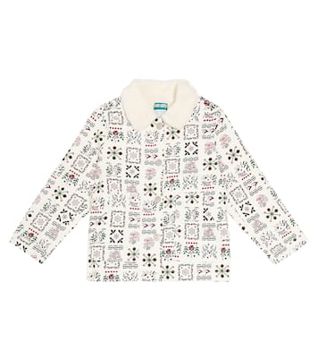 Bedruckte Jacke mit Faux Fur | Kenzo Kids