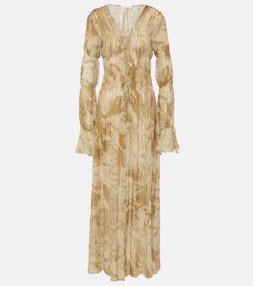 Printed ruched maxi dress | Blumarine