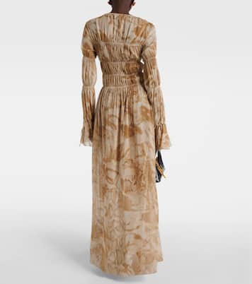 Printed ruched maxi dress | Blumarine