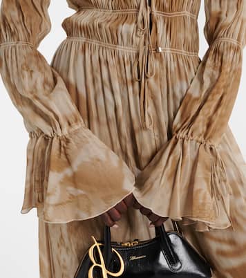 Printed ruched maxi dress | Blumarine