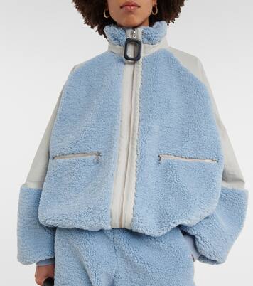 Colorblocked fleece-trimmed jacket  | JW Anderson