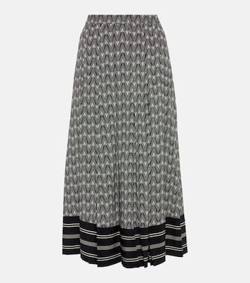 Falda midi Norris de mezcla de seda | Veronica Beard