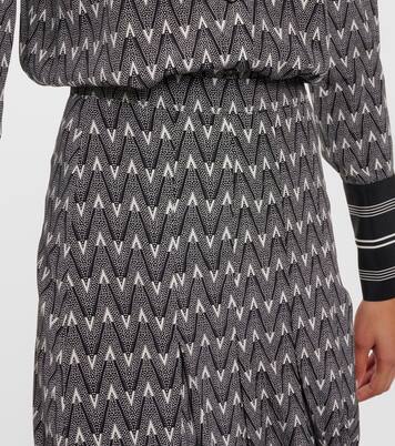 Falda midi Norris de mezcla de seda | Veronica Beard