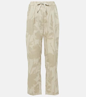 Pantaloni tapered in lino | Brunello Cucinelli