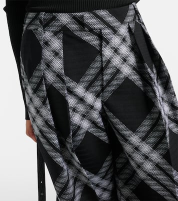 Checked wool wide-leg pants | Burberry