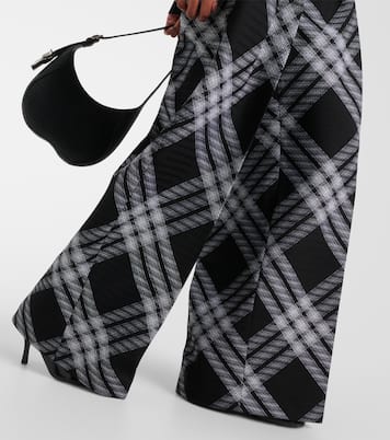 Checked wool wide-leg pants | Burberry
