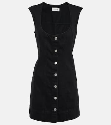 The Seamed Scoop denim minidress | Frame