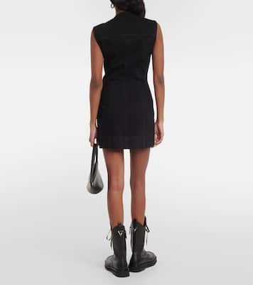 The Seamed Scoop denim minidress | Frame