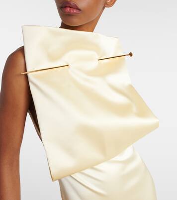 Pin silk-blend satin gown | Loewe