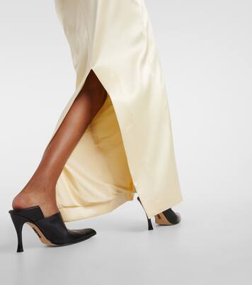 Pin silk-blend satin gown | Loewe