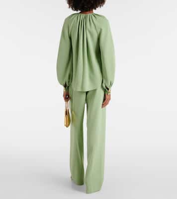 Bluse aus Georgette | Oscar de la Renta
