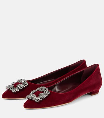 Ballerine Hangisi in velluto | Manolo Blahnik