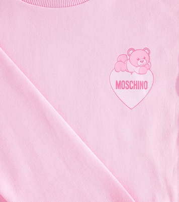 Abito in misto cotone con logo | Moschino Kids