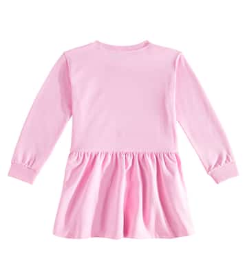Abito in misto cotone con logo | Moschino Kids