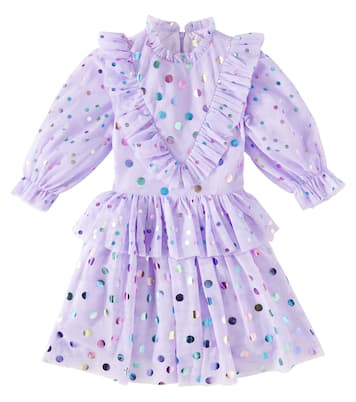 Abito in tulle a pois con balze | Stella McCartney Kids