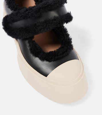 Sneakers Pablo aus Leder mit Shearling | Marni