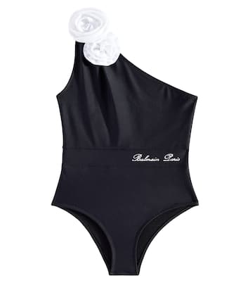 Maillot de bain asymétrique à fleurs | Balmain Kids