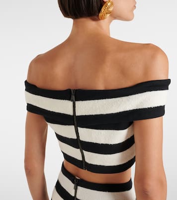 Top raccourci rayé | Balmain